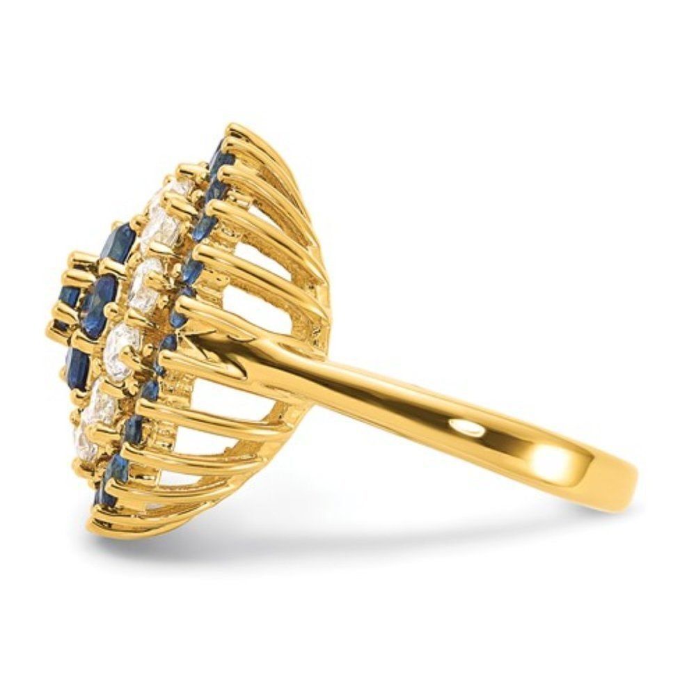 Jackie Kennedy Gold-plated Swarovski Crystal Bullseye Ring by Camrose and Kross - Picture 3 of 5
